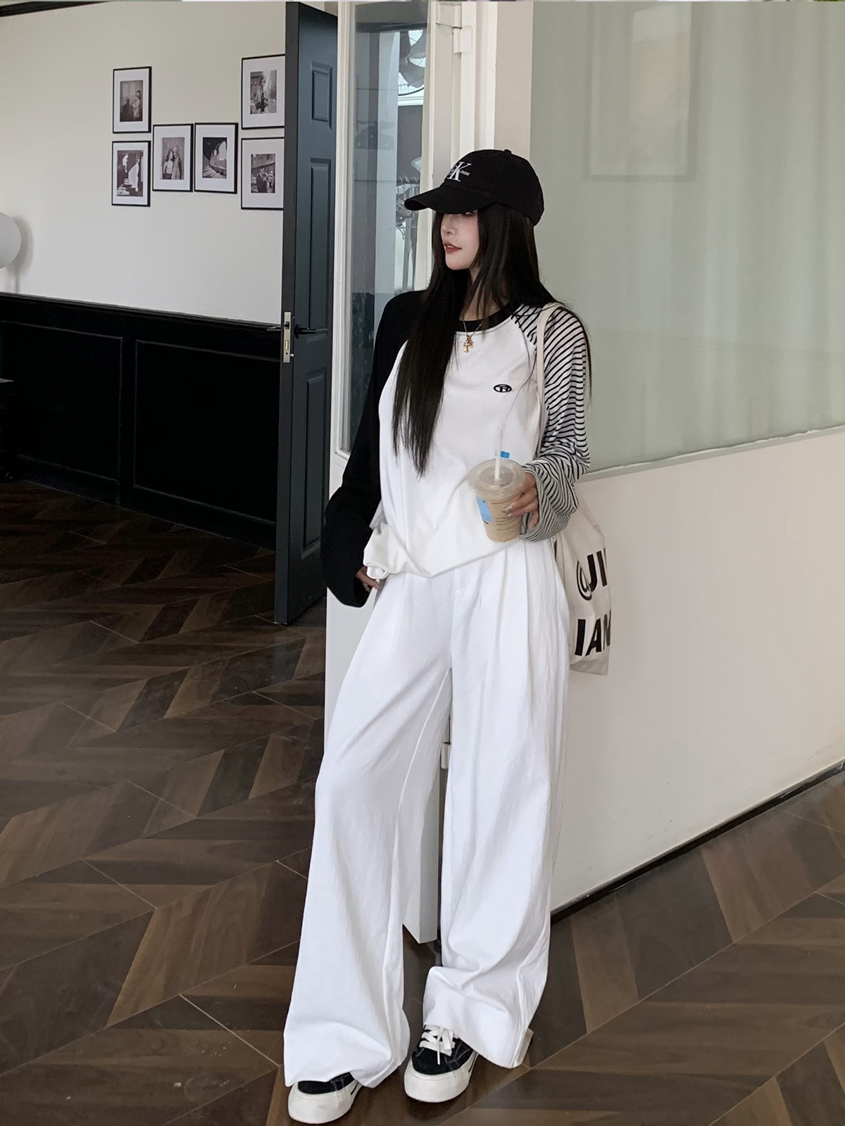 Mid-Waist Loose Slimming Pleated Wide-Leg Trousers for Women - Stylish Non-Selective Leg Type Suit Pants, Perfect for Y2K and Trendy Looks Mid-Waist Loose Slimming Pleated Wide-Leg Trousers for Women - Stylish Non-Selective Leg Type Suit Pants, Perfect for Y2K and Trendy Looks