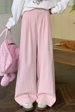 Mid-Waist Loose Slimming Pleated Wide-Leg Trousers for Women - Stylish Non-Selective Leg Type Suit Pants, Perfect for Y2K and Trendy Looks