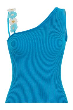 Midsummer Floral Oil Painting Frilled Bodycon Midi Skirt - Women’s Low Waist Vacation Skirt in Dopamine Colors