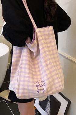 Minimalist Casual Canvas Shoulder Bag for Women - Large Capacity Tote for College Students - Summer 2025 Fashion