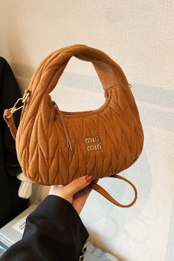 Minimalist Casual Shoulder Bag, High-End Korean Style Women's Handbag, Fashionable Matte Pea Bag for Spring/Summer 2025