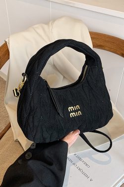 Minimalist Casual Shoulder Bag, High-End Korean Style Women's Handbag, Fashionable Matte Pea Bag for Spring/Summer 2025