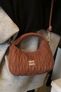 Minimalist Casual Shoulder Bag, High-End Korean Style Women's Handbag, Fashionable Matte Pea Bag for Spring/Summer 2025