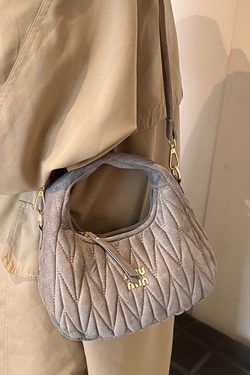 Minimalist Casual Shoulder Bag, High-End Korean Style Women's Handbag, Fashionable Matte Pea Bag for Spring/Summer 2025