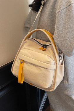 Minimalist Casual Single-Shoulder Canvas Crossbody Bucket Bag for Women - Trendy Summer 2025 Fashion Accessory