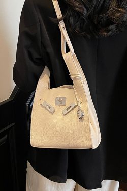 Minimalist Casual Tote Bag for Women – 2025 Summer Trendy Versatile Crossbody Bucket Bag