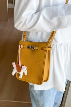 Minimalist Crossbody Mobile Phone Bag for Women - 2025 Summer Small Square Handheld Textured Fashion Accessory