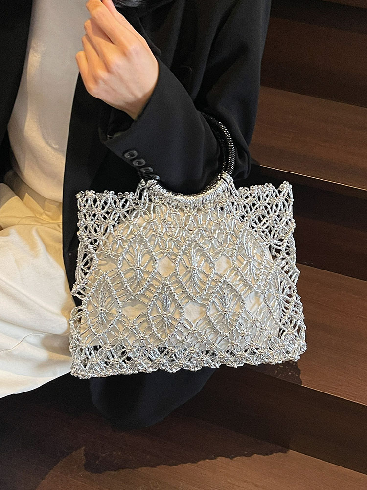 Minimalist Hollow Out Handbag for Women - 2025 Spring Large Capacity Tote & Stylish Small Square Bag Minimalist Hollow Out Handbag for Women - 2025 Spring Large Capacity Tote & Stylish Small Square Bag