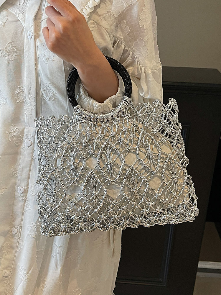 Minimalist Hollow Out Handbag for Women - 2025 Spring Large Capacity Tote & Stylish Small Square Bag Minimalist Hollow Out Handbag for Women - 2025 Spring Large Capacity Tote & Stylish Small Square Bag