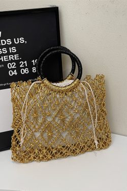 Minimalist Hollow Out Handbag for Women - 2025 Spring Large Capacity Tote & Stylish Small Square Bag