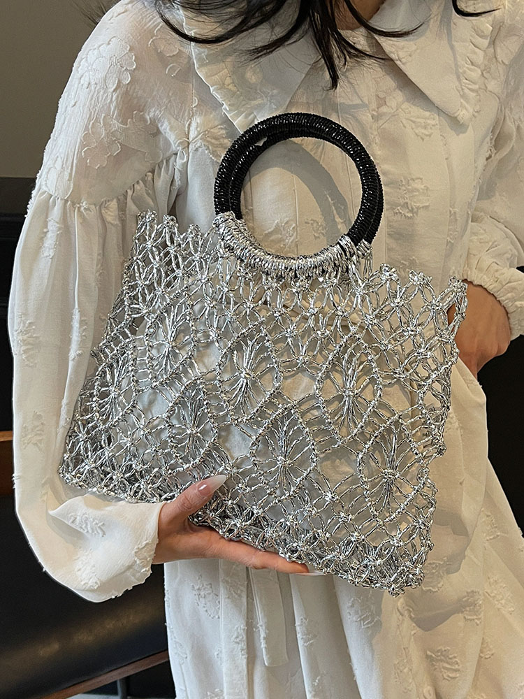 Minimalist Hollow Out Handbag for Women - 2025 Spring Large Capacity Tote & Stylish Small Square Bag Minimalist Hollow Out Handbag for Women - 2025 Spring Large Capacity Tote & Stylish Small Square Bag