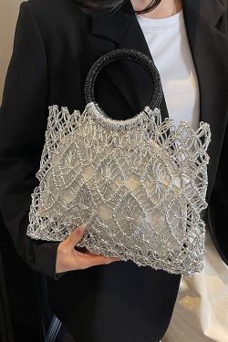 Minimalist Hollow Out Handbag for Women - 2025 Spring Large Capacity Tote & Stylish Small Square Bag