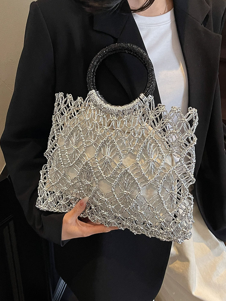 Minimalist Hollow Out Handbag for Women - 2025 Spring Large Capacity Tote & Stylish Small Square Bag Minimalist Hollow Out Handbag for Women - 2025 Spring Large Capacity Tote & Stylish Small Square Bag