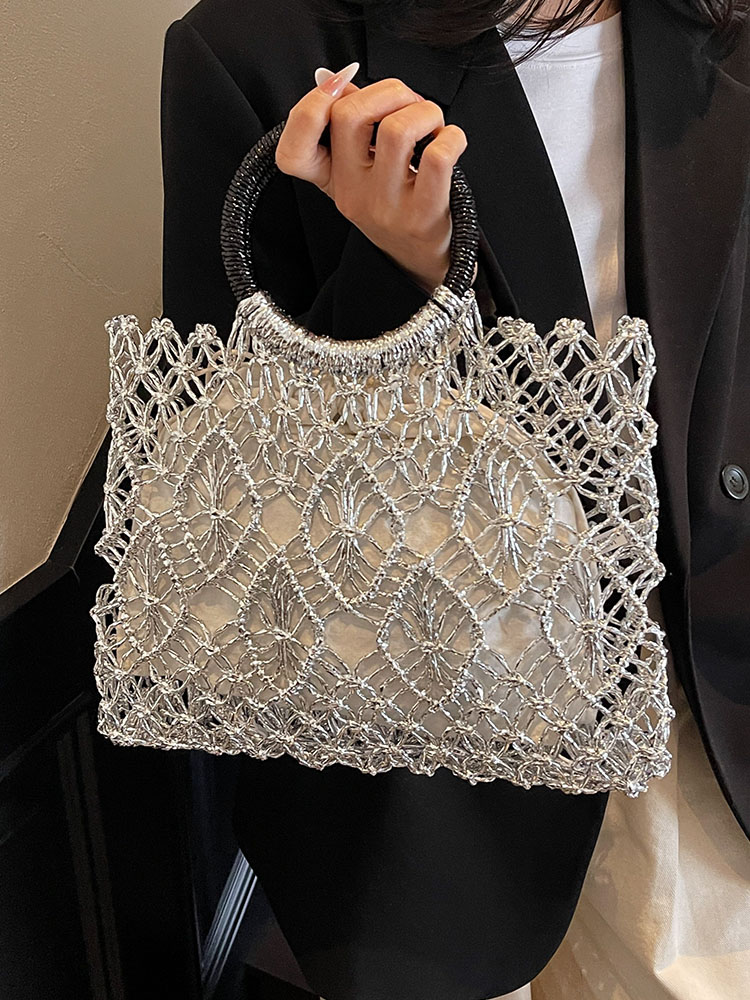 Minimalist Hollow Out Handbag for Women - 2025 Spring Large Capacity Tote & Stylish Small Square Bag Minimalist Hollow Out Handbag for Women - 2025 Spring Large Capacity Tote & Stylish Small Square Bag