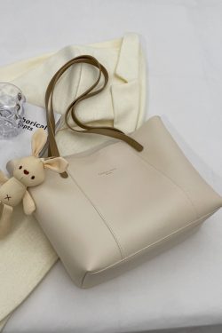 Minimalist Korean-Style Large Capacity Tote Bag for Women - Versatile Spring/Summer 2025 Fashion Shoulder Bag