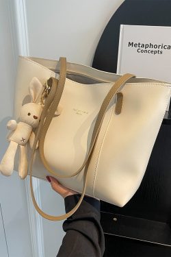 Minimalist Korean-Style Large Capacity Tote Bag for Women - Versatile Spring/Summer 2025 Fashion Shoulder Bag