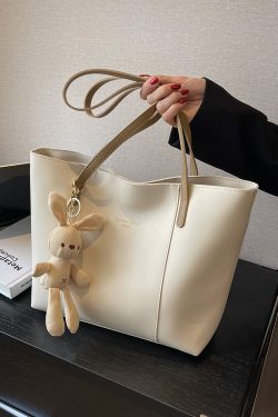 Minimalist Korean-Style Large Capacity Tote Bag for Women - Versatile Spring/Summer 2025 Fashion Shoulder Bag