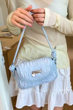 Minimalist Korean-Style Single-Shoulder Saddle Bag for Women - Versatile Crossbody Small Square Bag for Summer 2025 Fashion