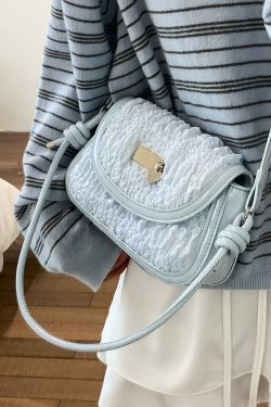 Minimalist Korean-Style Single-Shoulder Saddle Bag for Women - Versatile Crossbody Small Square Bag for Summer 2025 Fashion