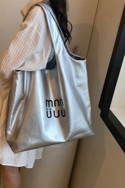 Minimalist Korean Style Tote Bag for Women - Cute Versatile Underarm Shoulder Bag for Summer 2025