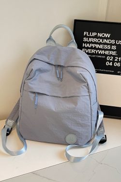 Minimalist Korean-Style Women's Backpack 2025 - Ultra-Light Nylon Fabric Student Book Bag for Travel & Daily Use