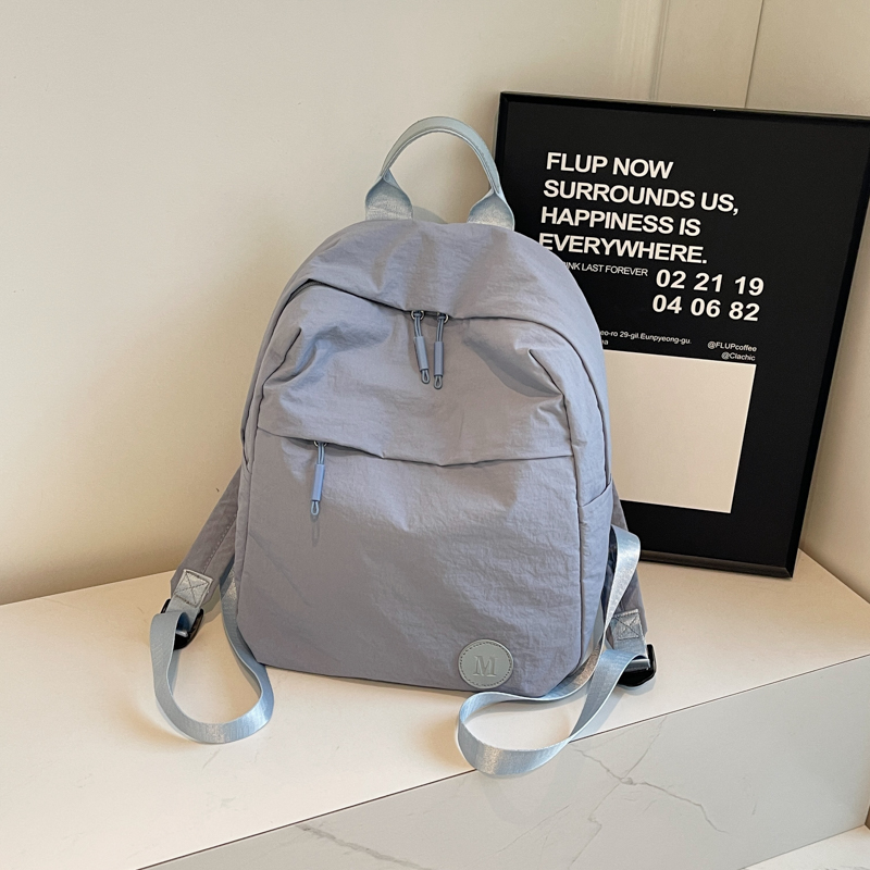 Minimalist Korean-Style Women's Backpack 2025 - Ultra-Light Nylon Fabric Student Book Bag for Travel & Daily Use Minimalist Korean-Style Women's Backpack 2025 - Ultra-Light Nylon Fabric Student Book Bag for Travel & Daily Use