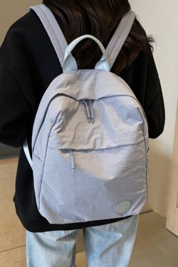 Minimalist Korean-Style Women's Backpack 2025 - Ultra-Light Nylon Fabric Student Book Bag for Travel & Daily Use