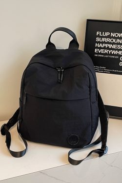 Minimalist Korean-Style Women's Backpack 2025 - Ultra-Light Nylon Fabric Student Book Bag for Travel & Daily Use