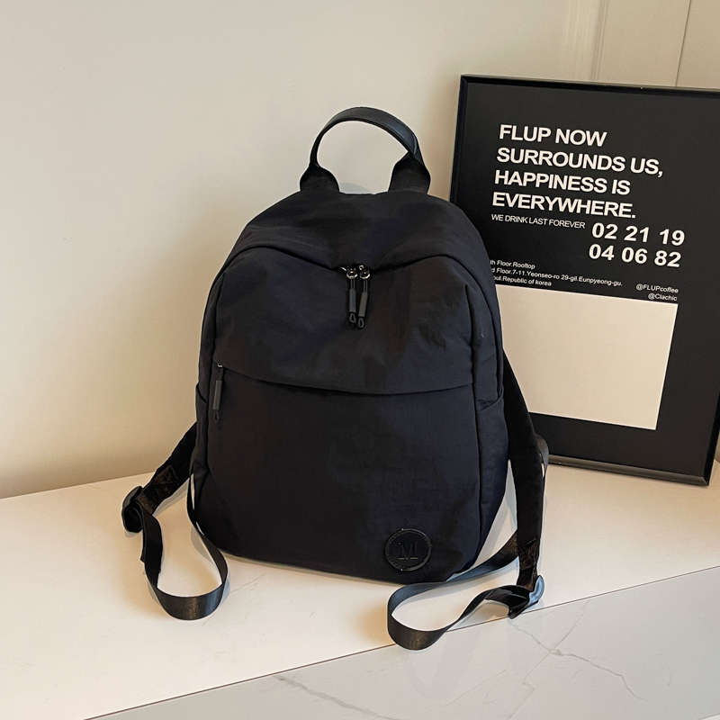 Minimalist Korean-Style Women's Backpack 2025 - Ultra-Light Nylon Fabric Student Book Bag for Travel & Daily Use Minimalist Korean-Style Women's Backpack 2025 - Ultra-Light Nylon Fabric Student Book Bag for Travel & Daily Use
