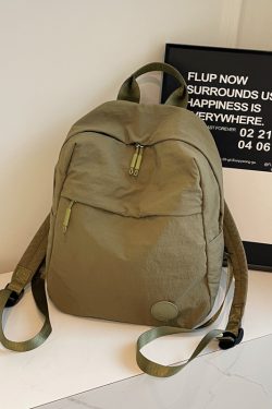 Minimalist Korean-Style Women's Backpack 2025 - Ultra-Light Nylon Fabric Student Book Bag for Travel & Daily Use