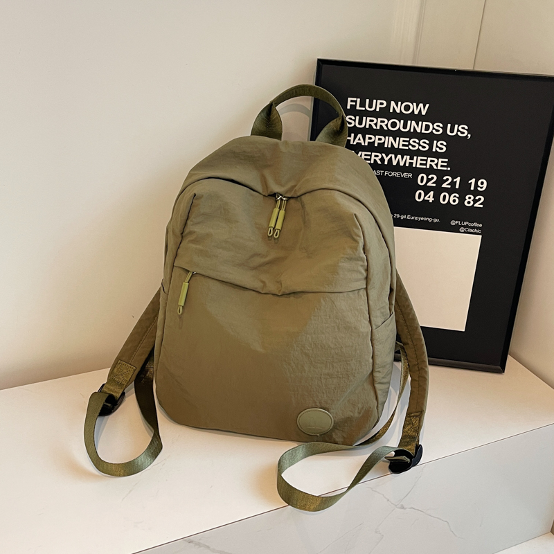 Minimalist Korean-Style Women's Backpack 2025 - Ultra-Light Nylon Fabric Student Book Bag for Travel & Daily Use Minimalist Korean-Style Women's Backpack 2025 - Ultra-Light Nylon Fabric Student Book Bag for Travel & Daily Use