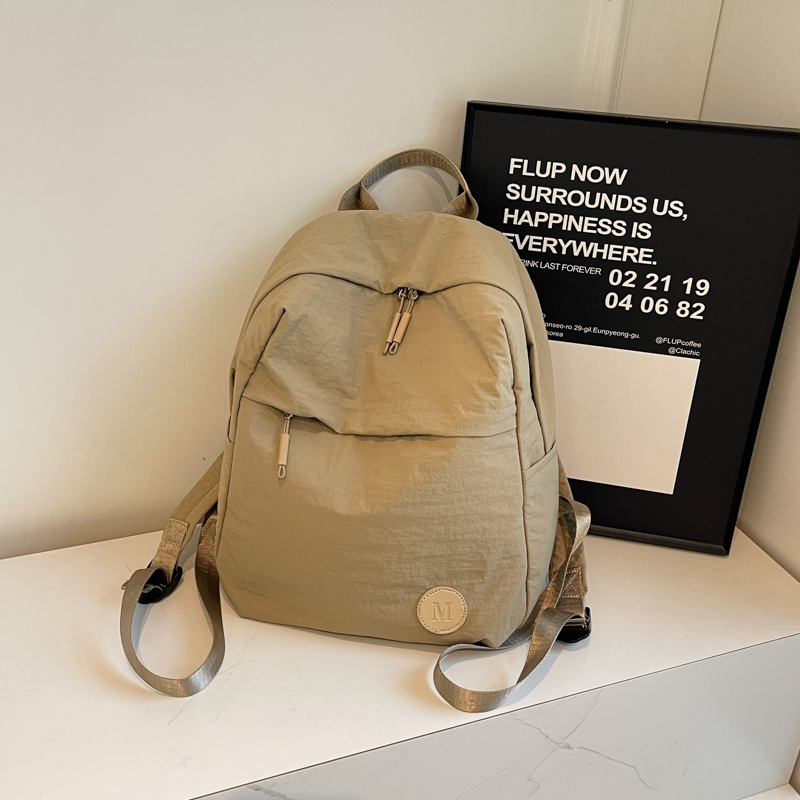 Minimalist Korean-Style Women's Backpack 2025 - Ultra-Light Nylon Fabric Student Book Bag for Travel & Daily Use Minimalist Korean-Style Women's Backpack 2025 - Ultra-Light Nylon Fabric Student Book Bag for Travel & Daily Use
