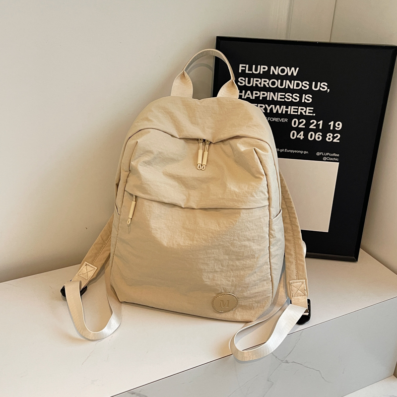Minimalist Korean-Style Women's Backpack 2025 - Ultra-Light Nylon Fabric Student Book Bag for Travel & Daily Use Minimalist Korean-Style Women's Backpack 2025 - Ultra-Light Nylon Fabric Student Book Bag for Travel & Daily Use