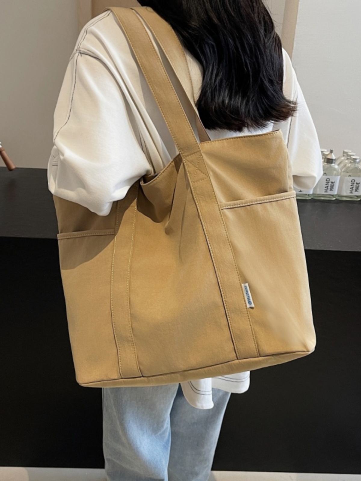 Minimalist Large-Capacity Canvas Tote Bag for Women - 2025 Short Trip Shoulder Commuting Bag, Versatile Everyday Style Minimalist Large-Capacity Canvas Tote Bag for Women - 2025 Short Trip Shoulder Commuting Bag, Versatile Everyday Style