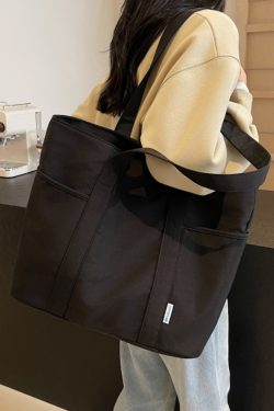 Minimalist Large-Capacity Canvas Tote Bag for Women - 2025 Short Trip Shoulder Commuting Bag, Versatile Everyday Style