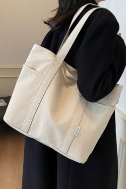 Minimalist Large-Capacity Canvas Tote Bag for Women - 2025 Short Trip Shoulder Commuting Bag, Versatile Everyday Style