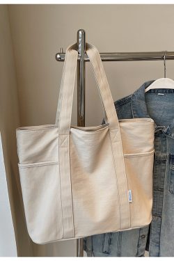 Minimalist Large-Capacity Canvas Tote Bag for Women - 2025 Short Trip Shoulder Commuting Bag, Versatile Everyday Style