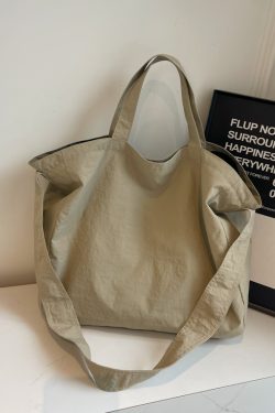 Minimalist Large Capacity Women's Canvas Tote Bag - Versatile Crossbody Design for Lazy Style and Everyday Use