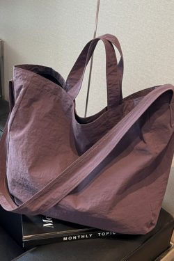 Minimalist Large Capacity Women's Canvas Tote Bag - Versatile Crossbody Design for Lazy Style and Everyday Use