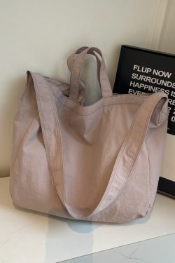 Minimalist Large Capacity Women's Canvas Tote Bag - Versatile Crossbody Design for Lazy Style and Everyday Use