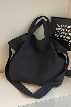 Minimalist Large Capacity Women's Canvas Tote Bag - Versatile Crossbody Design for Lazy Style and Everyday Use