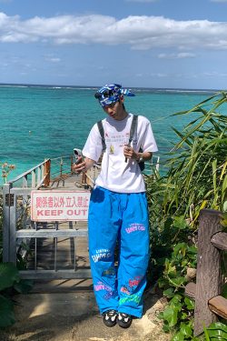 Minimalist Letter Print Drawstring Wide-Leg Pants for Men and Women - Casual Paratrooper Style, Slimming Long Pants