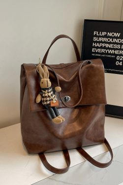 Minimalist Lightweight Backpack for Women - Large Capacity Commuting Tote Bucket Bag for College - Autumn 2025 Fashion