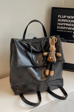 Minimalist Lightweight Backpack for Women - Large Capacity Commuting Tote Bucket Bag for College - Autumn 2025 Fashion