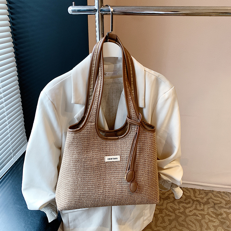 Minimalist Striped One-Shoulder Tote Bag for Women - Large Capacity College Style Summer 2025 Bag Minimalist Striped One-Shoulder Tote Bag for Women - Large Capacity College Style Summer 2025 Bag