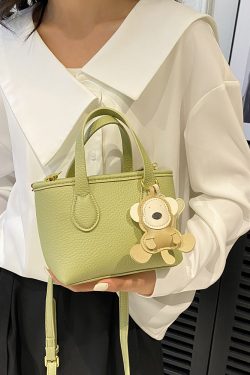 Minimalist Women's Lychee Pattern Bucket Bag - High-Quality Texture Shoulder Bag for Spring/Summer 2025 Fashion