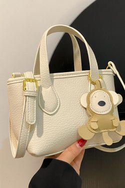 Minimalist Women's Lychee Pattern Bucket Bag - High-Quality Texture Shoulder Bag for Spring/Summer 2025 Fashion