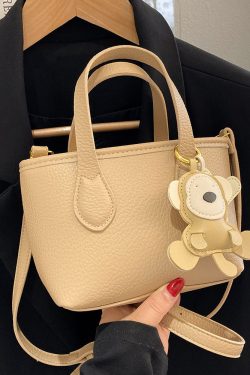 Minimalist Women's Lychee Pattern Bucket Bag - High-Quality Texture Shoulder Bag for Spring/Summer 2025 Fashion