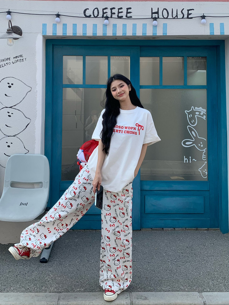 Mint Green Embroidered Short Sleeve T-Shirt for Women - 2025 Summer Lazy Loose Versatile Top - Y2K Style Mint Green Embroidered Short Sleeve T-Shirt for Women - 2025 Summer Lazy Loose Versatile Top - Y2K Style