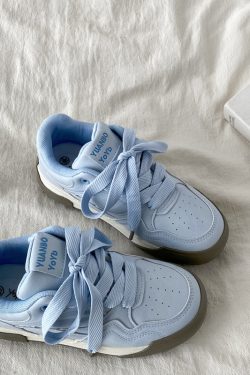 Mint Green Thick-Soled Board Shoes for Women - Versatile Casual Sports Sneakers for Spring 2025, Trendy & Comfortable